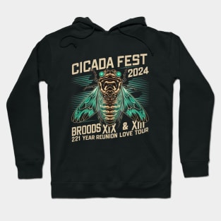 Entomology Cicada Lover Cicada Fest 2024 Broods XIX & XIII Hoodie
